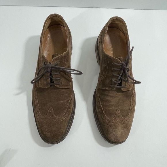 Vionic Men\'s‎ Leather Suede Bruno Oxford Shoes Brown Size 9.5